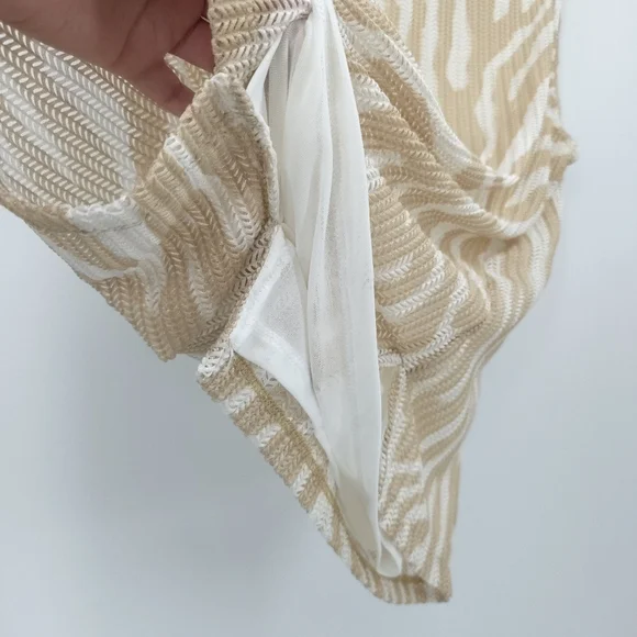 Chico's Beige and White Zebra Print Cardigan and Tank Set - Picture 8 of 16